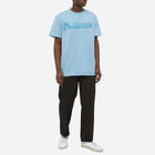 Alexander McQueen Men's Grafitti Logo T-Shirt in Skyblue/Mix