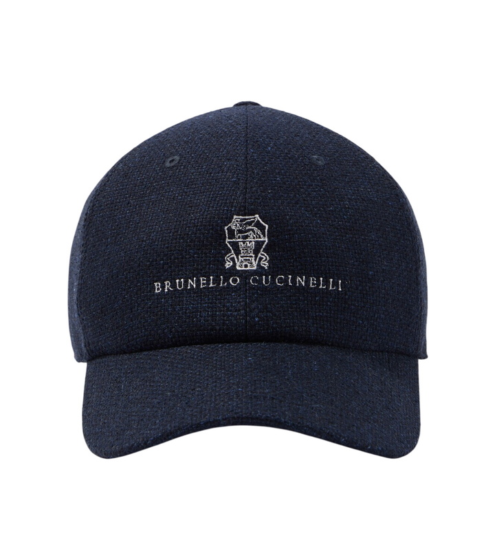 Photo: Brunello Cucinelli Logo silk, linen, and wool baseball cap