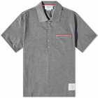 Thom Browne Men's Mercerised Pique Polo Shirt in Light Grey