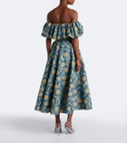 Markarian Freesia floral off-shoulder bustier dress