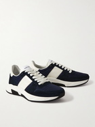 TOM FORD - Jagga Leather-Trimmed Nylon and Suede Sneakers - Blue