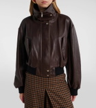 Nour Hammour Briar leather bomber jacket