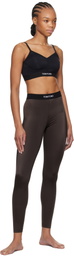 TOM FORD Brown Lustrous Signature Leggings