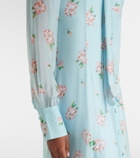 Leo Lin Lilith bow-detail floral chiffon maxi dress