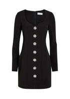 Rebecca Vallance Annaleigh Crystal-embellished Crepe Mini Dress Black