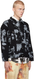 KidSuper Black Collage Faces Denim Jacket