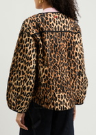Damson Madder Macy Leopard-print Quilted Jacket