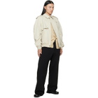 MM6 Maison Margiela Black Logo-Embroidered Unbrushed Cotton Trousers