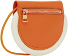 JW Anderson Orange & White Nano Bumper Moon Bag