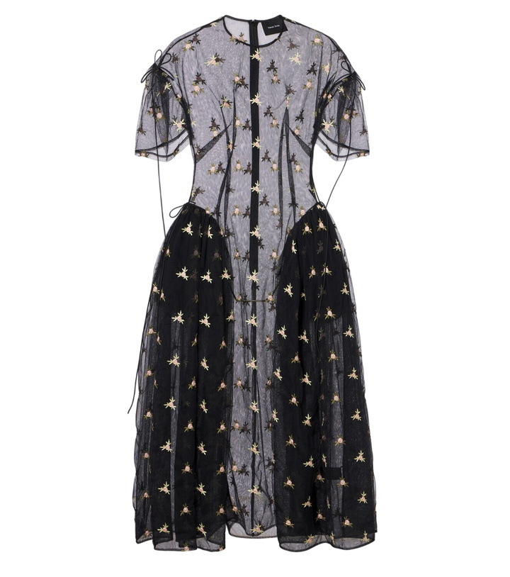 Photo: Simone Rocha Embroidered tulle midi dress