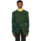 Namacheko Green Three Ply Asymmetric Sweater