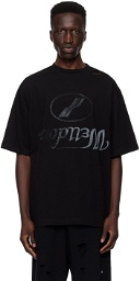 We11done Black Distressed T-Shirt