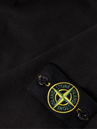 Stone Island - Logo-Appliquéd Cotton-Jersey Zip-Up Sweatshirt - Black