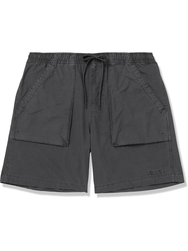 Photo: GENERAL ADMISSION - Logo-Embroidered Cotton and Nylon-Blend Cargo Shorts - Black