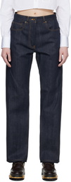 Thom Browne Navy Selvedge 5-Pocket Jeans