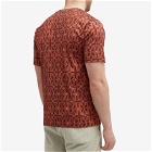 Dries Van Noten Men's Hertz Print T-Shirt in Dark Red