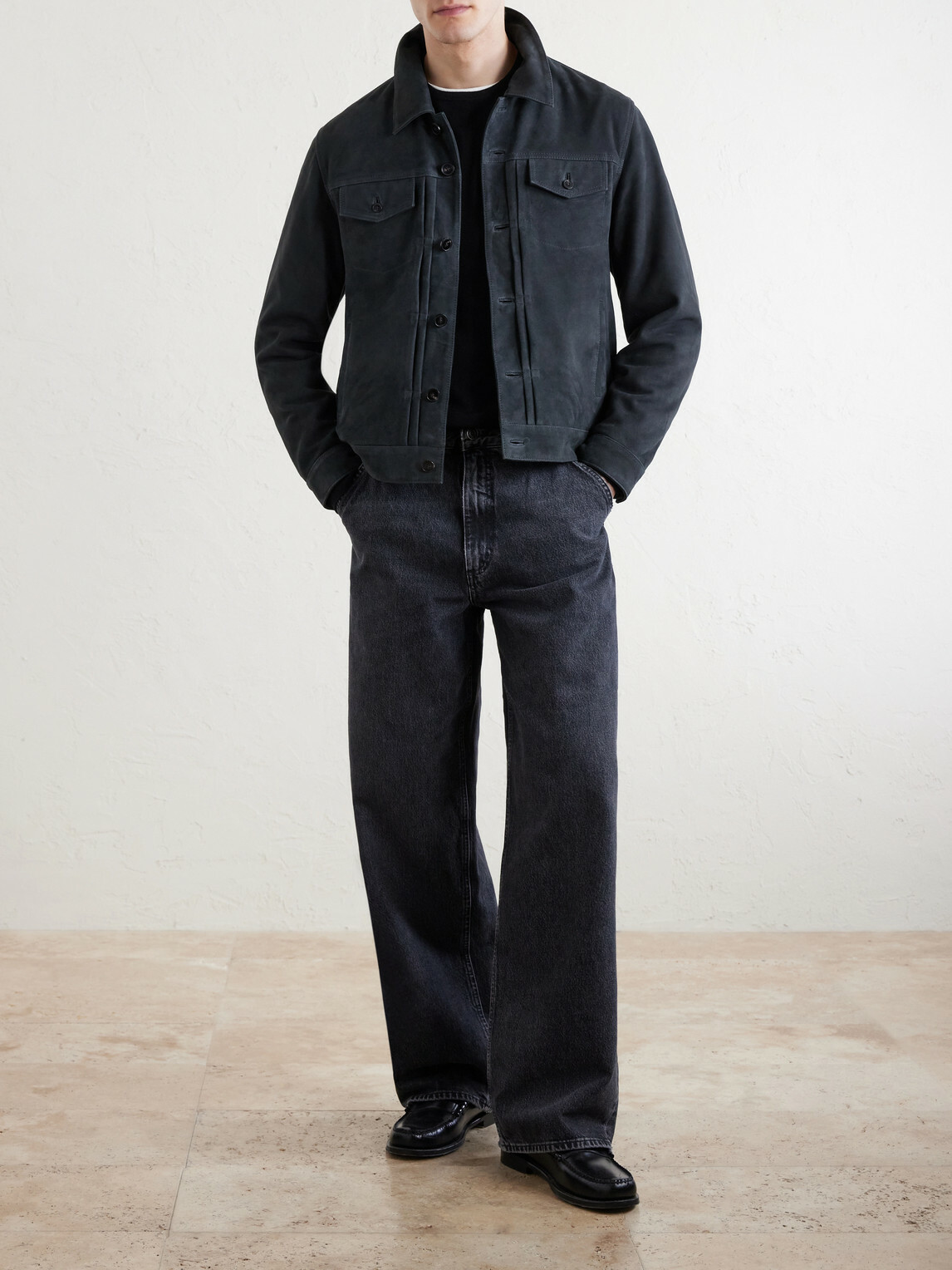 Officine Générale - Liam Suede Jacket - Black