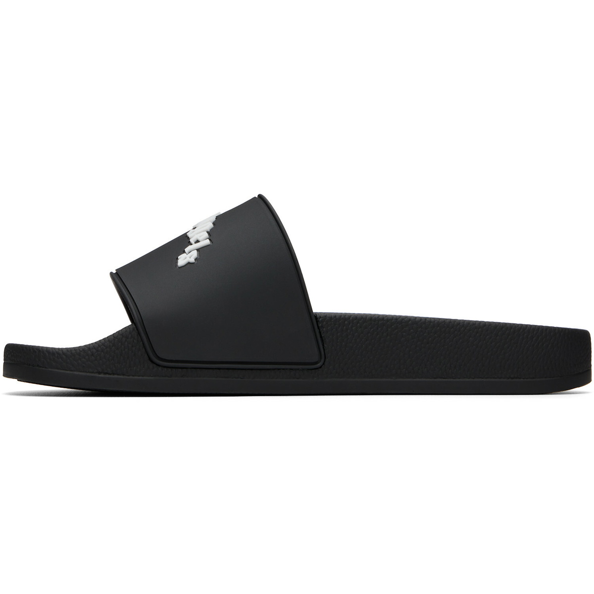 Palm Angels Black Curved Logo Slides