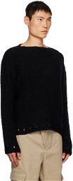 424 Black Cutout Sweater
