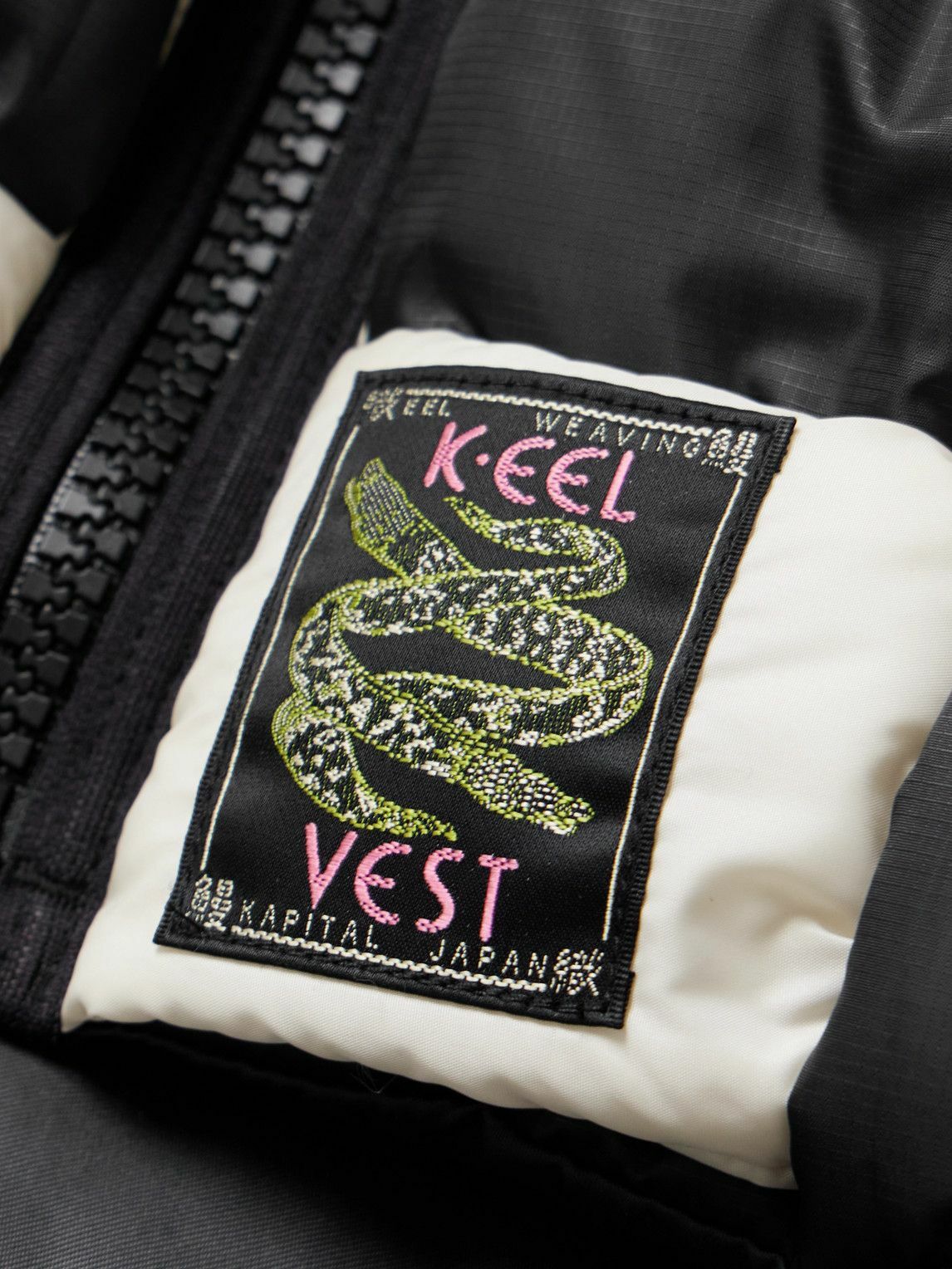 KAPITAL - Cropped Reversible Quilted Padded Shell Gilet