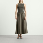 ST. Agni Women's Backless Circle Hem Dress in Khaki