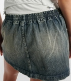 Balenciaga Distressed denim miniskirt