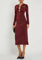 Rebecca Vallance Micha Stretch-jersey Midi Dress Burgundy