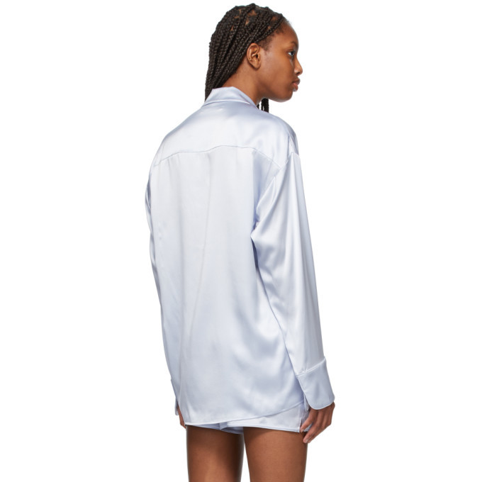 alexanderwang.t Blue Embroidered Pajama Shirt