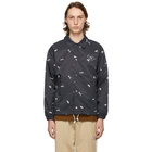 Maison Kitsune SSENSE Exclusive Black Puma Edition All Over Coach Jacket