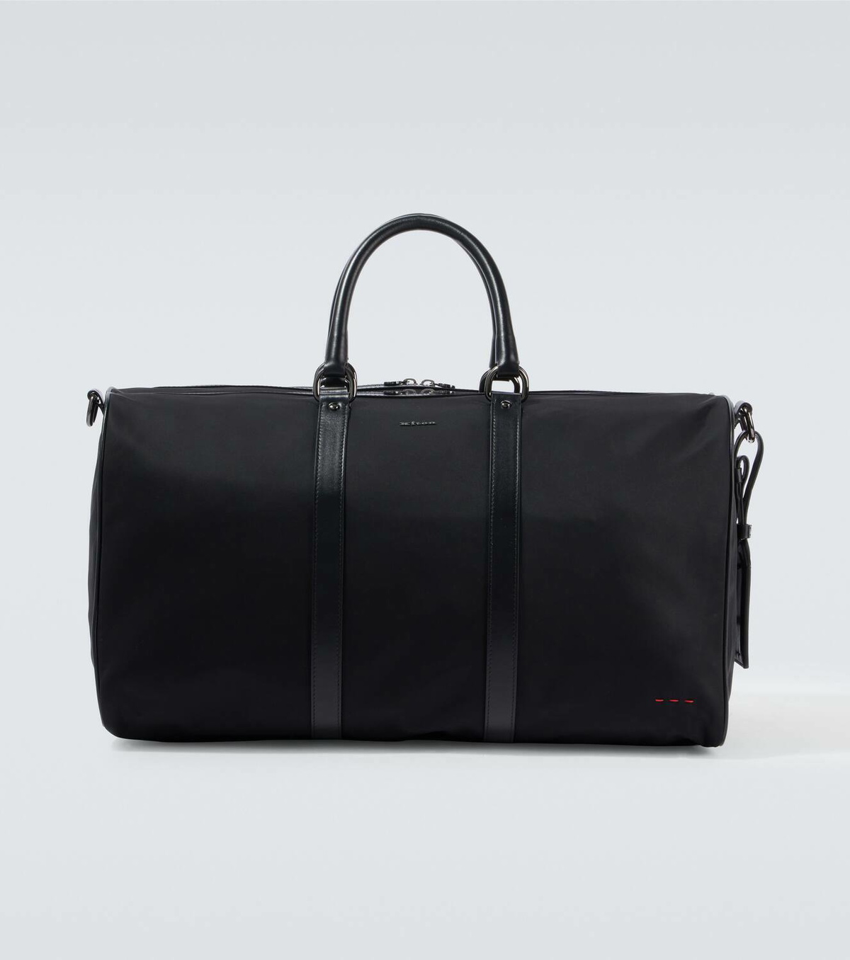 Kiton Leather-trimmed duffel bag