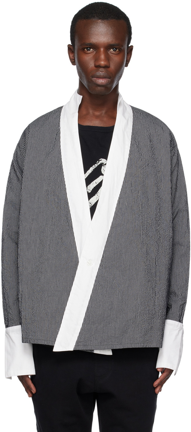 Greg Lauren Black & White Winged Shirt Greg Lauren