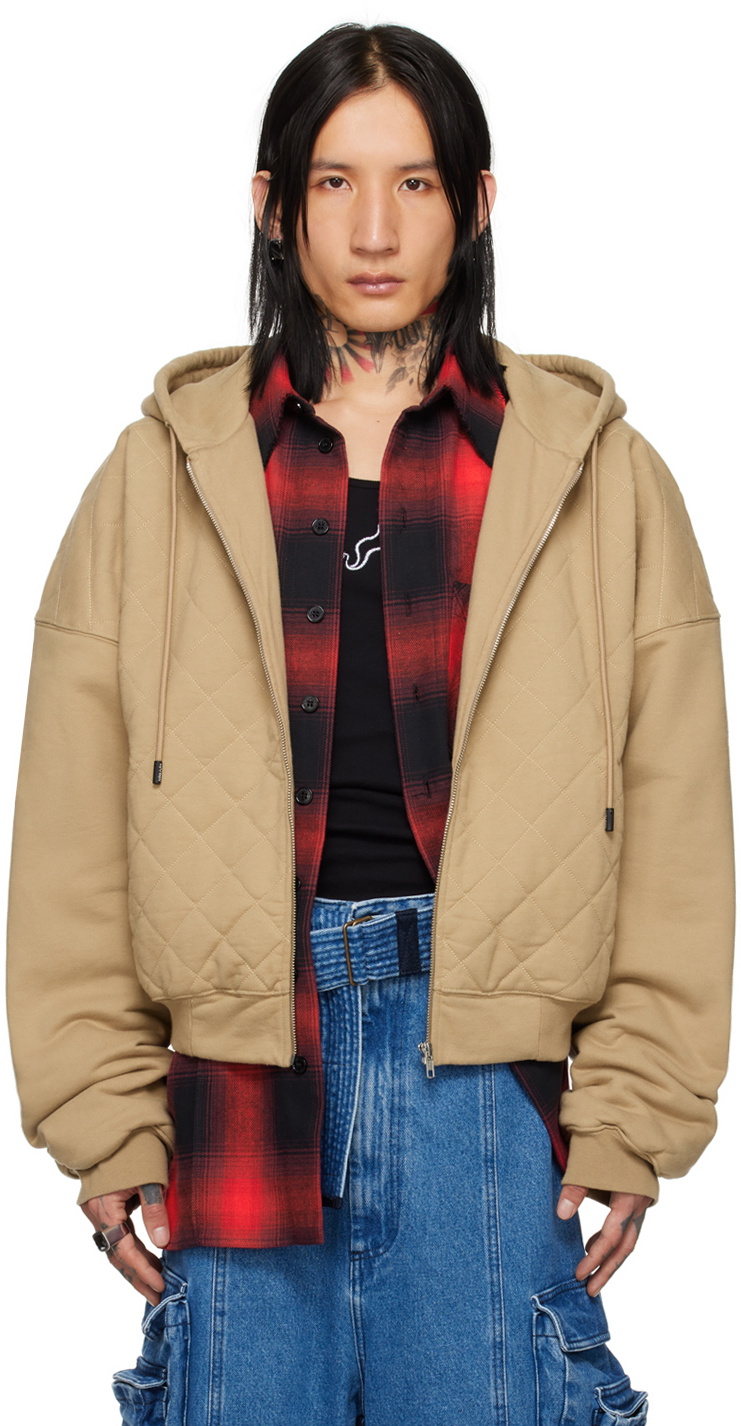 Photo: LU'U DAN Beige Quilted Hoodie