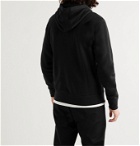 NIKE - Logo-Print Fleece-Back Cotton-Blend Jersey Hoodie - Black