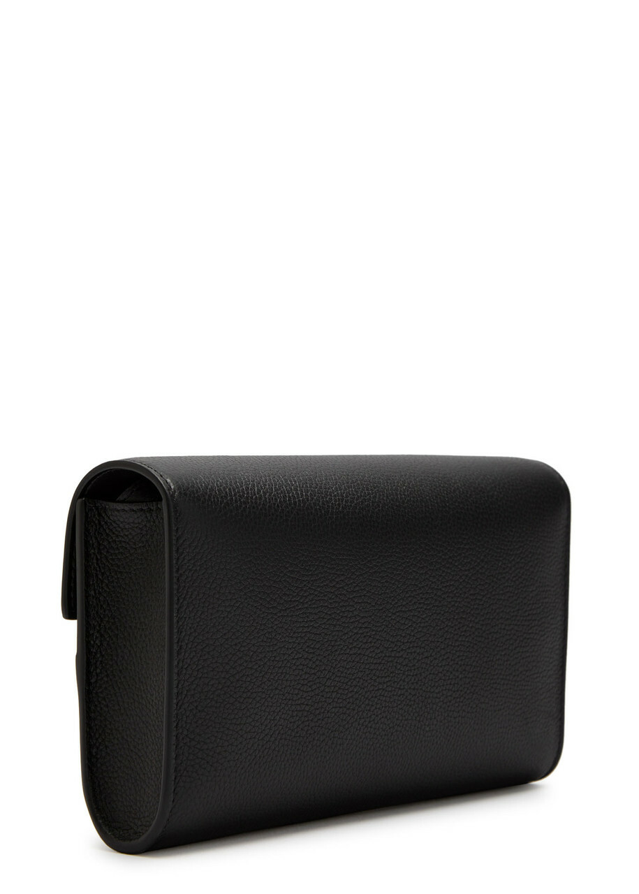 Savette Symmetry Mini Grained Leather Clutch - Black - One Size