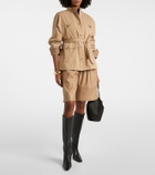 Yves Salomon Belted cotton jacket