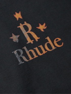 Rhude - Money Logo-Print Cotton-Jersey Hoodie - Black