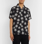 Neighborhood - Camp-Collar Printed Lyocell Shirt - Black