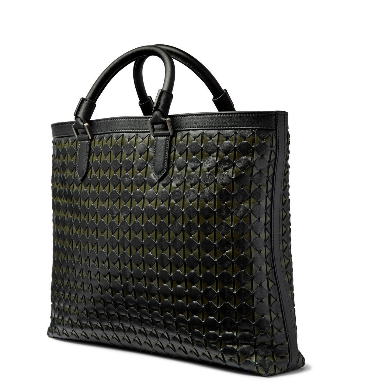 Serapian - Woven Leather Tote Bag - Green