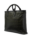 Serapian - Woven Leather Tote Bag - Green
