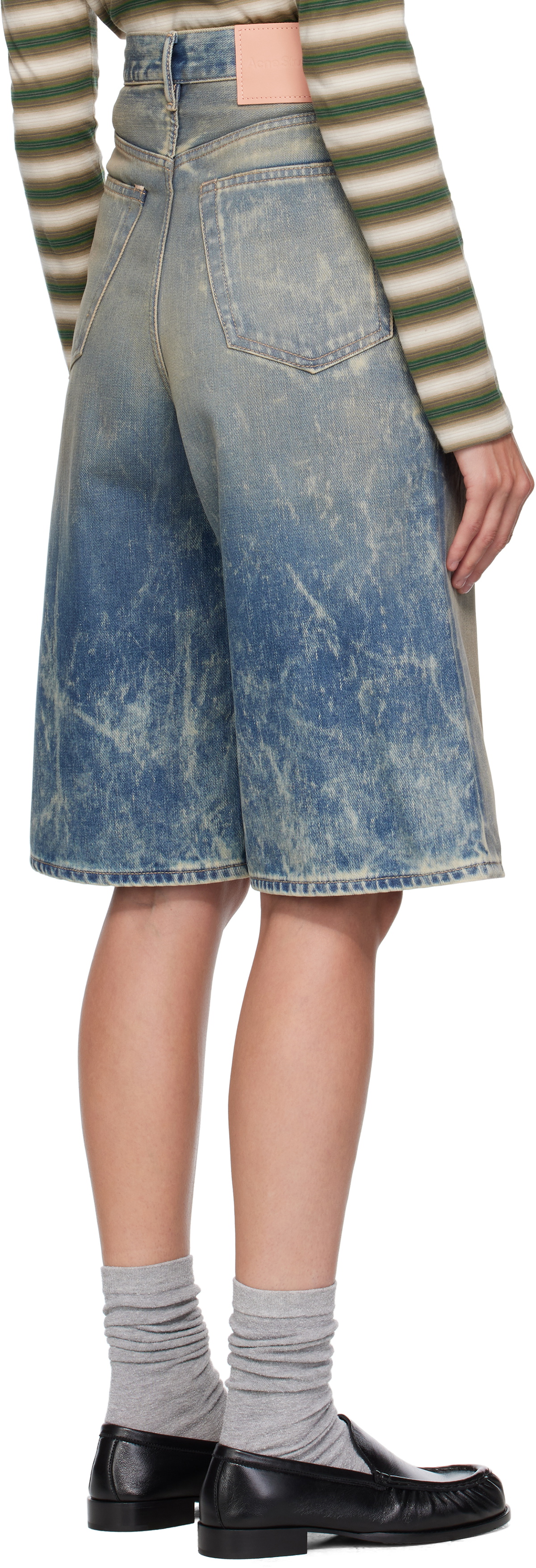 Acne Studios Blue Loose-Fit Denim Shorts