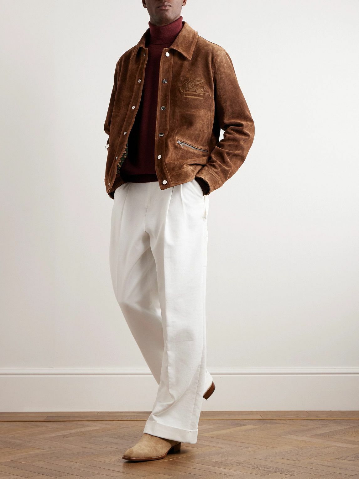 Tiko Suede Jacket in Espresso Brown main image 0