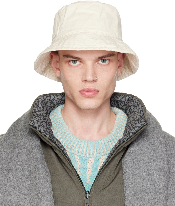 Photo: Acne Studios Off-White Embroidered Bucket Hat