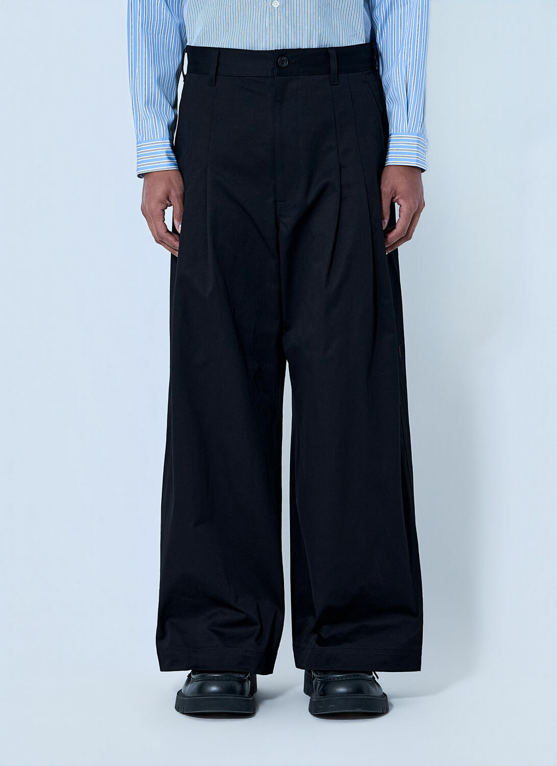 Comme des Garçons Homme Wide-Leg Pleated Trousers