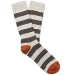 Thunders Love - Nautical Turn Striped Ribbed Cotton-Blend Socks - Multi