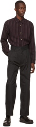 Labrum Black Cotton Trousers