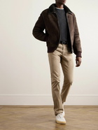 Canali - Straight-Leg Cotton-Blend Twill Trousers - Neutrals