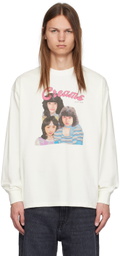 RICE NINE TEN Off-White Girls Pop Idol Long Sleeve T-Shirt