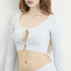 SKIMS Women's Snow Bunny Cardigan in Zen Blue