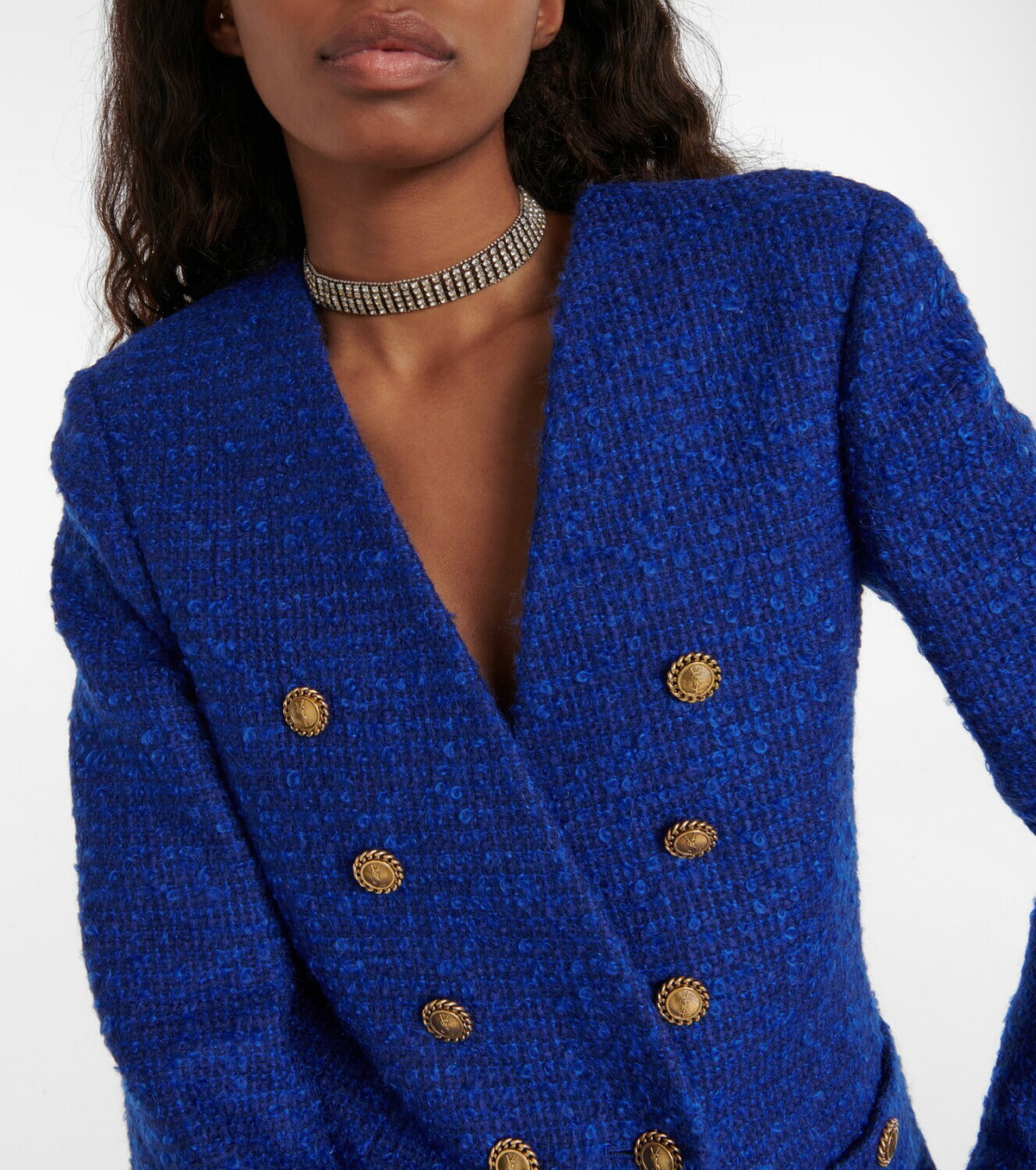ジャケット SAINT LAURENT Dark Blue Wool Blazer Yves Saint Laurent YSL Navy Blue Men's Sport Coat Blazer