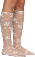 Yuhan Wang Off-White Lace Socks